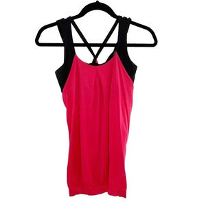 Lululemon Boom Juice Pink Circle Mesh Nouveau Limits Tank Top Women's Size 4